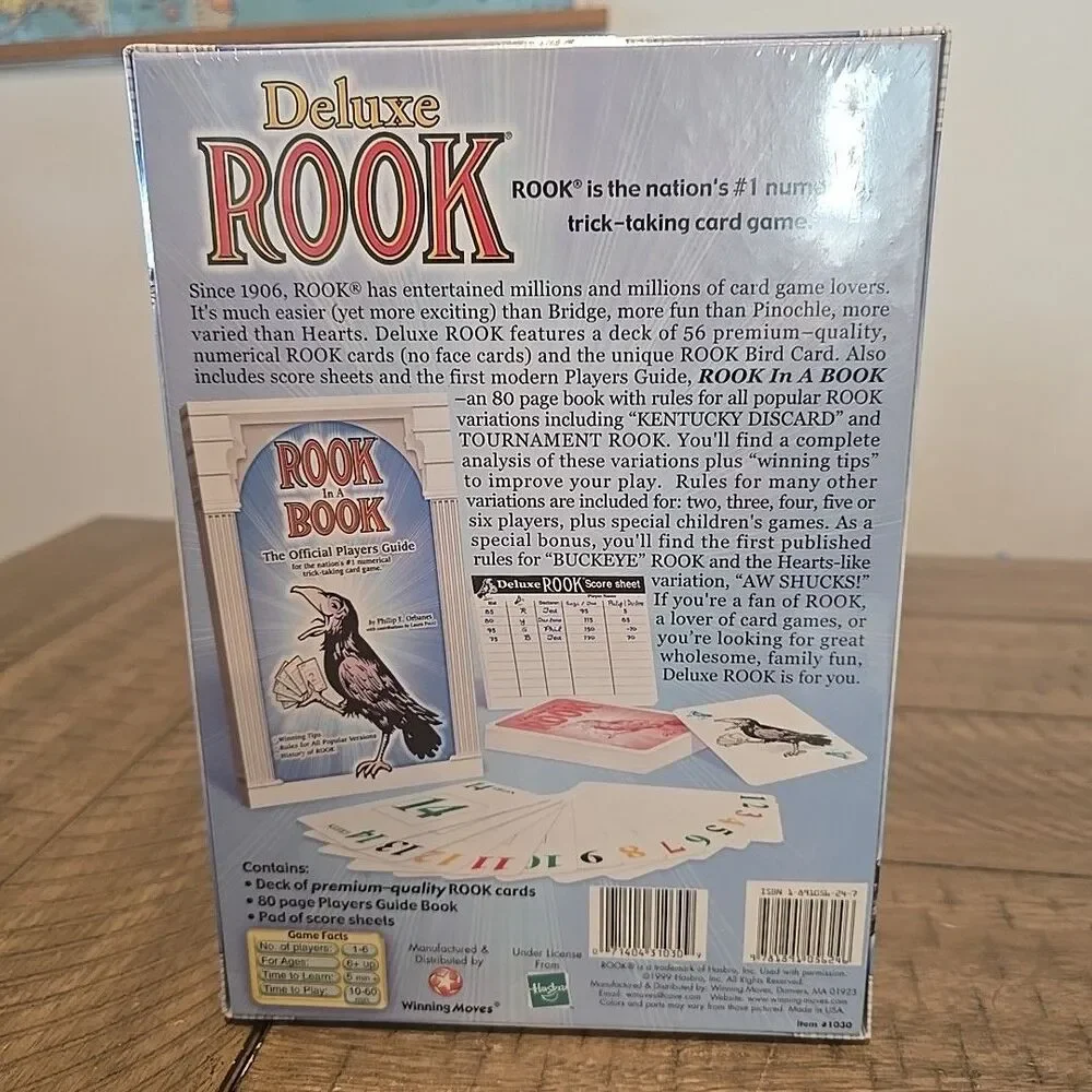 Vintage 1999 Factory Sealed Deluxe Rook Classic Card Game Hasbro